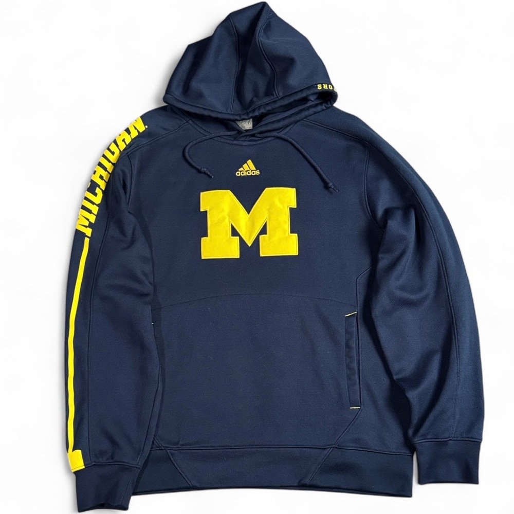 Vintage Y2K Michigan University Wolverines Football Club Hoodie Adidas Men’s M